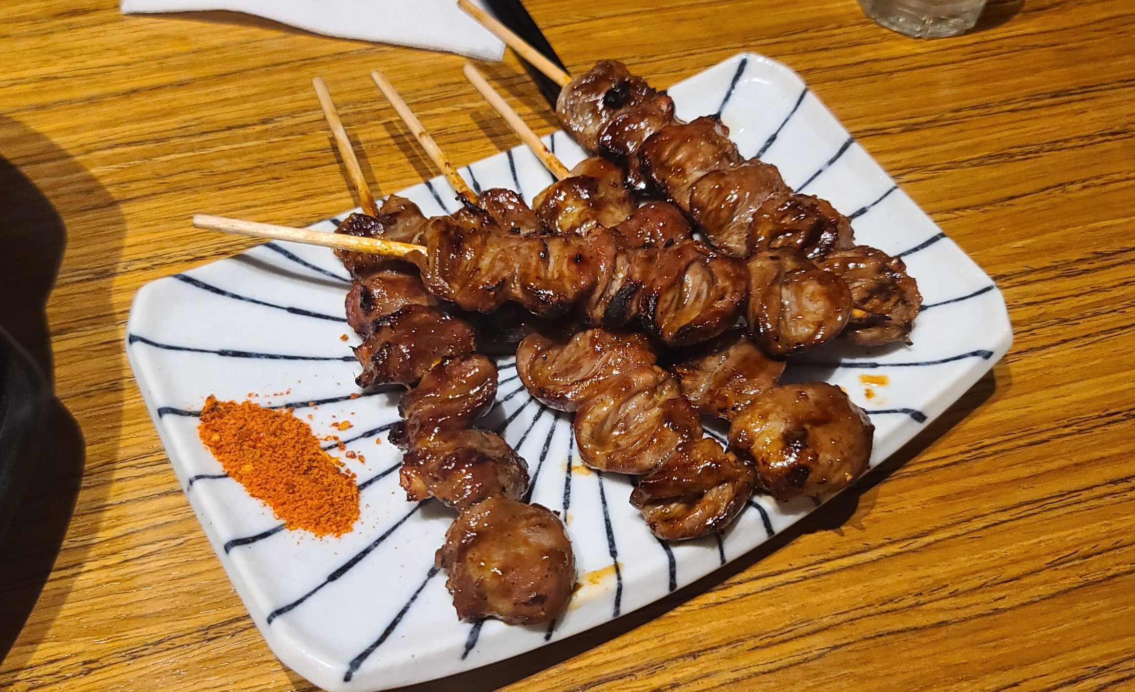 인천 송도 투다리 롯데몰점 김치우동 은행꼬치 닭똥집튀김 닭산적꼬치 염통꼬치