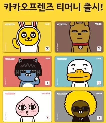 카카오프렌즈 티머니 카드