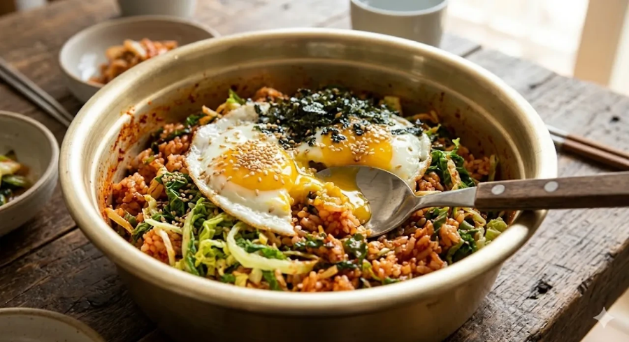 봄동 비빔밥 레시피