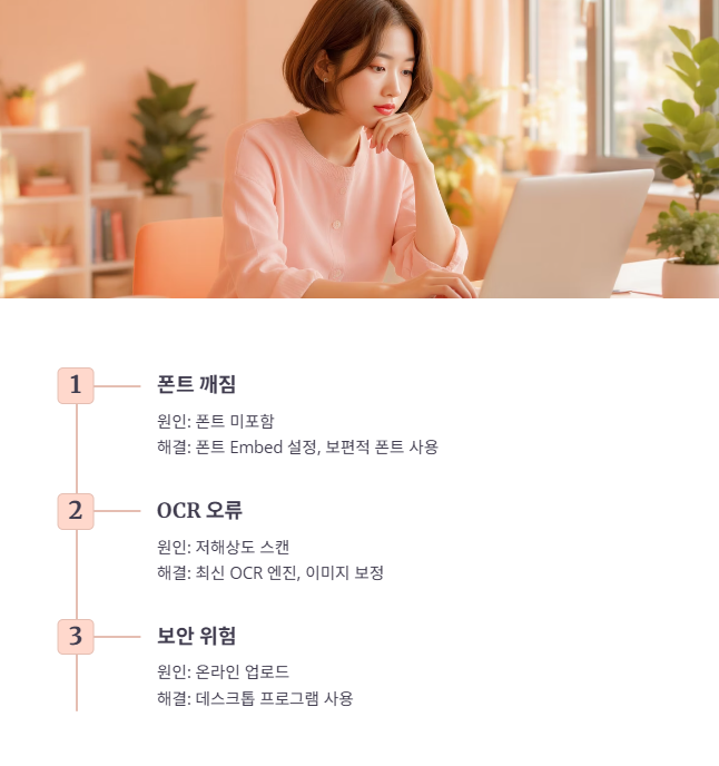 PDF 편집 시 발생할 수 있는 문제점과 해결책