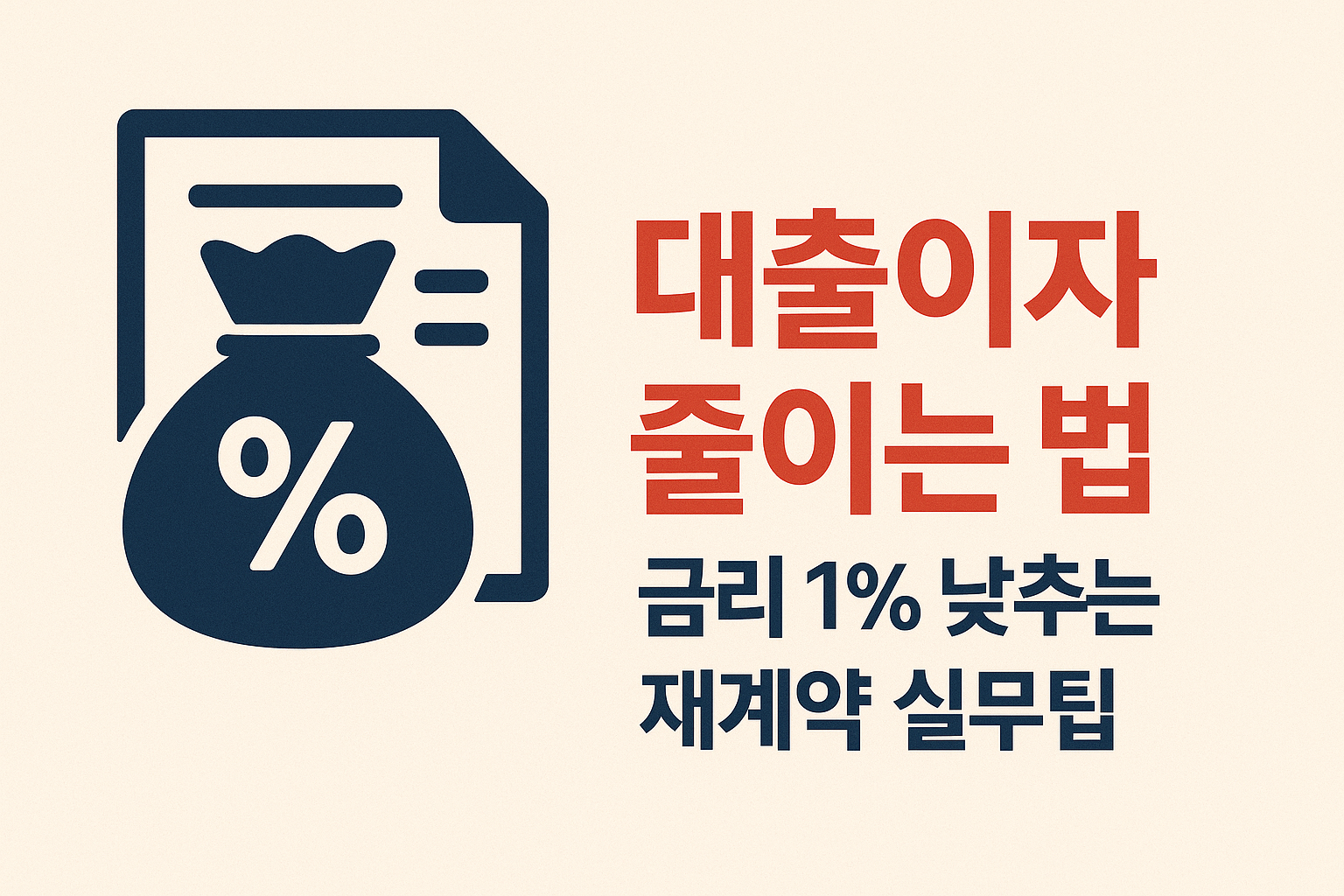 대출이자 줄이는 법, 금리 1% 절감 팁