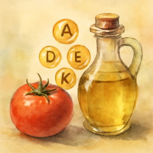 토마토-올리브오일-지용성비타민