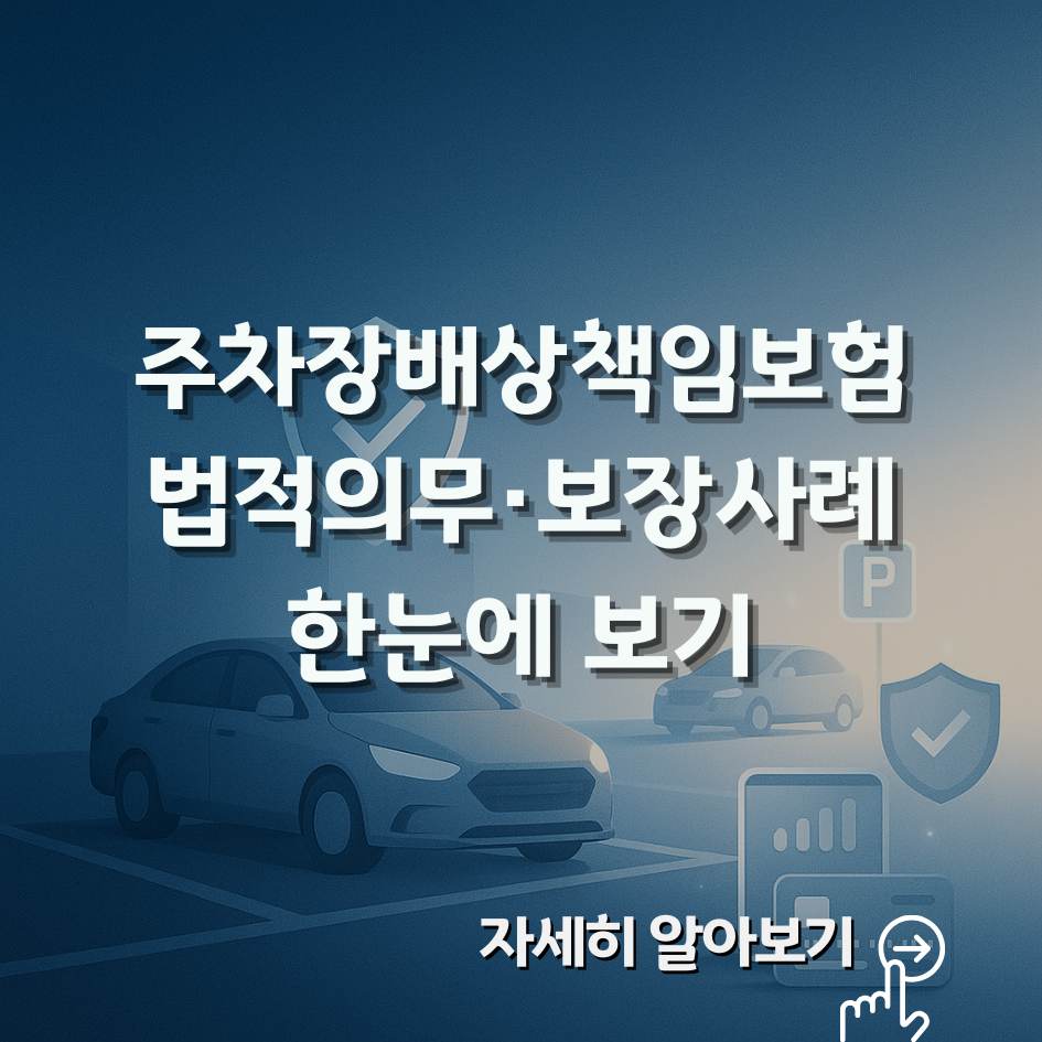 주차장배상책임보험 완벽 가이드｜가입 필요성&middot;보상사례&middot;요령 총정리