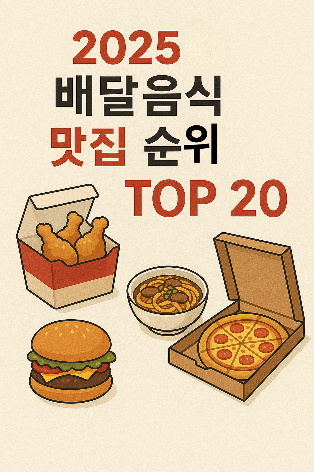 배달음식 맛집 순위 TOP 20