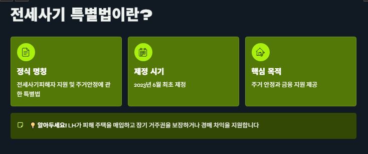 특별법 개요