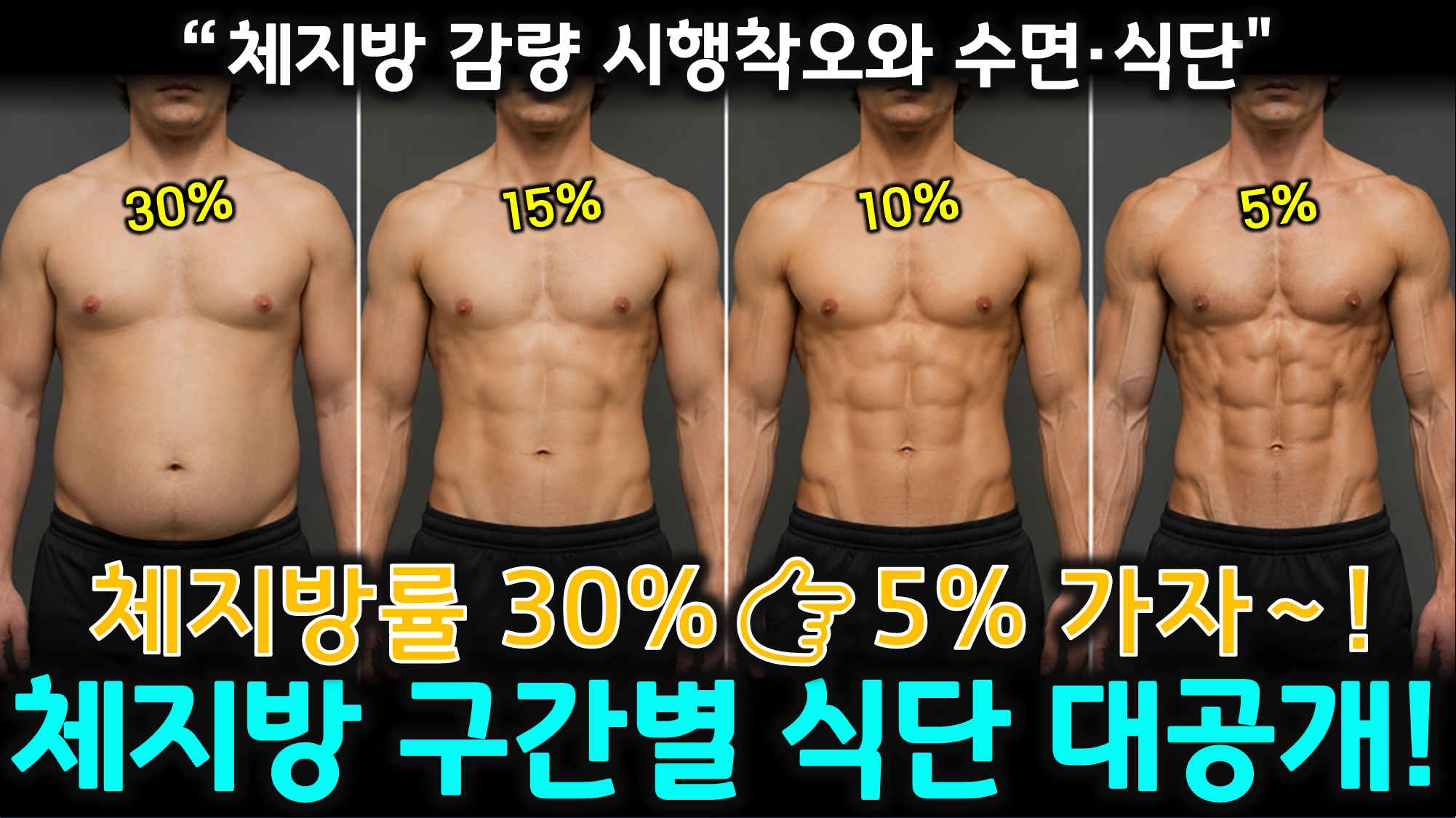 체지방 감량 (시행착오, 수면&middot;식단, 정체기 돌파)