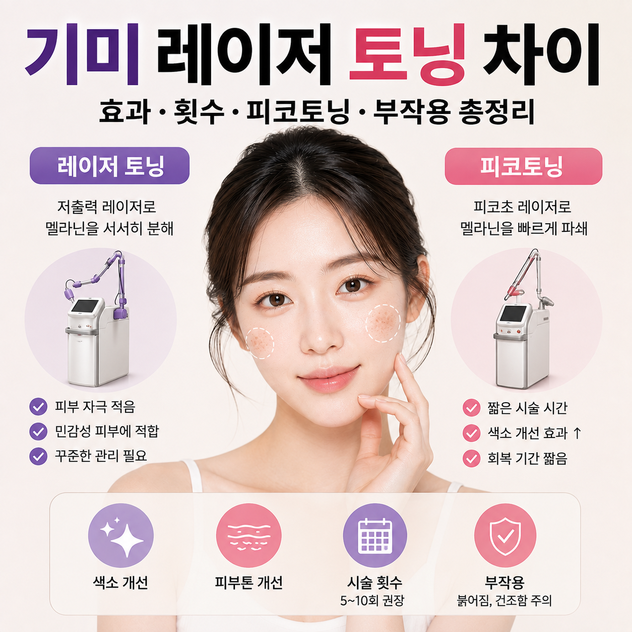 기미 레이저 토닝 차이