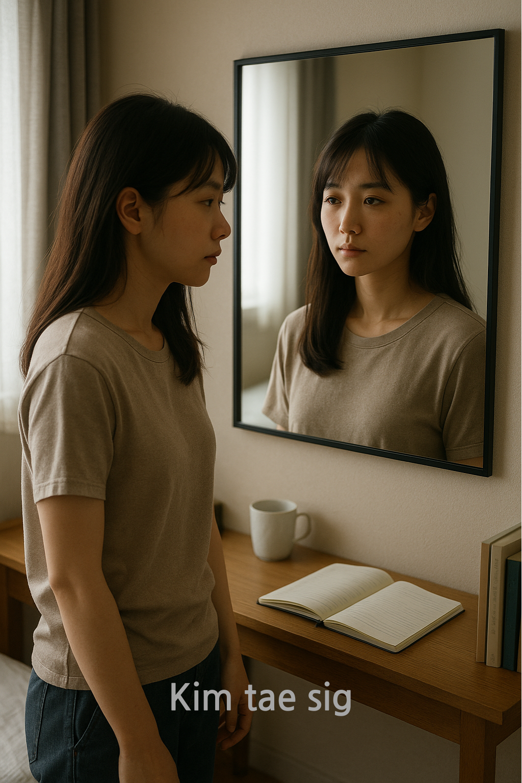 오늘은 어쩐지 조금 달랐다. 거울 앞에 선 민지는 자신의 눈빛이 조금은 부드러워졌다는 걸 느꼈다