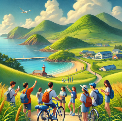 청산도를 청소년들이 여행하는 사는