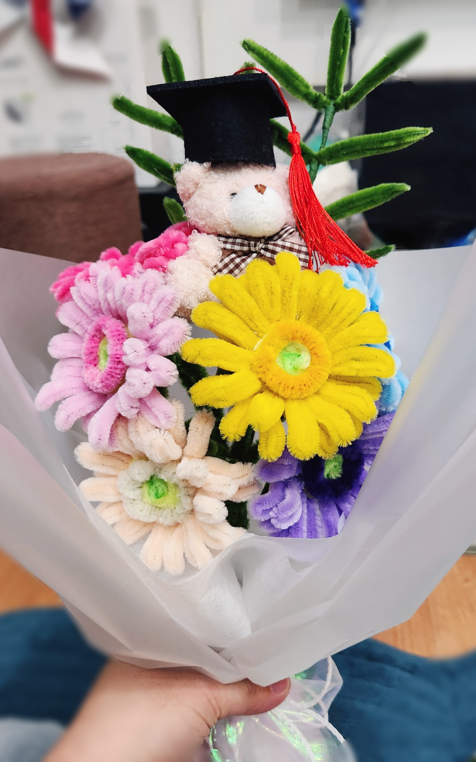 만들어본 모루 꽃다발 입니다.