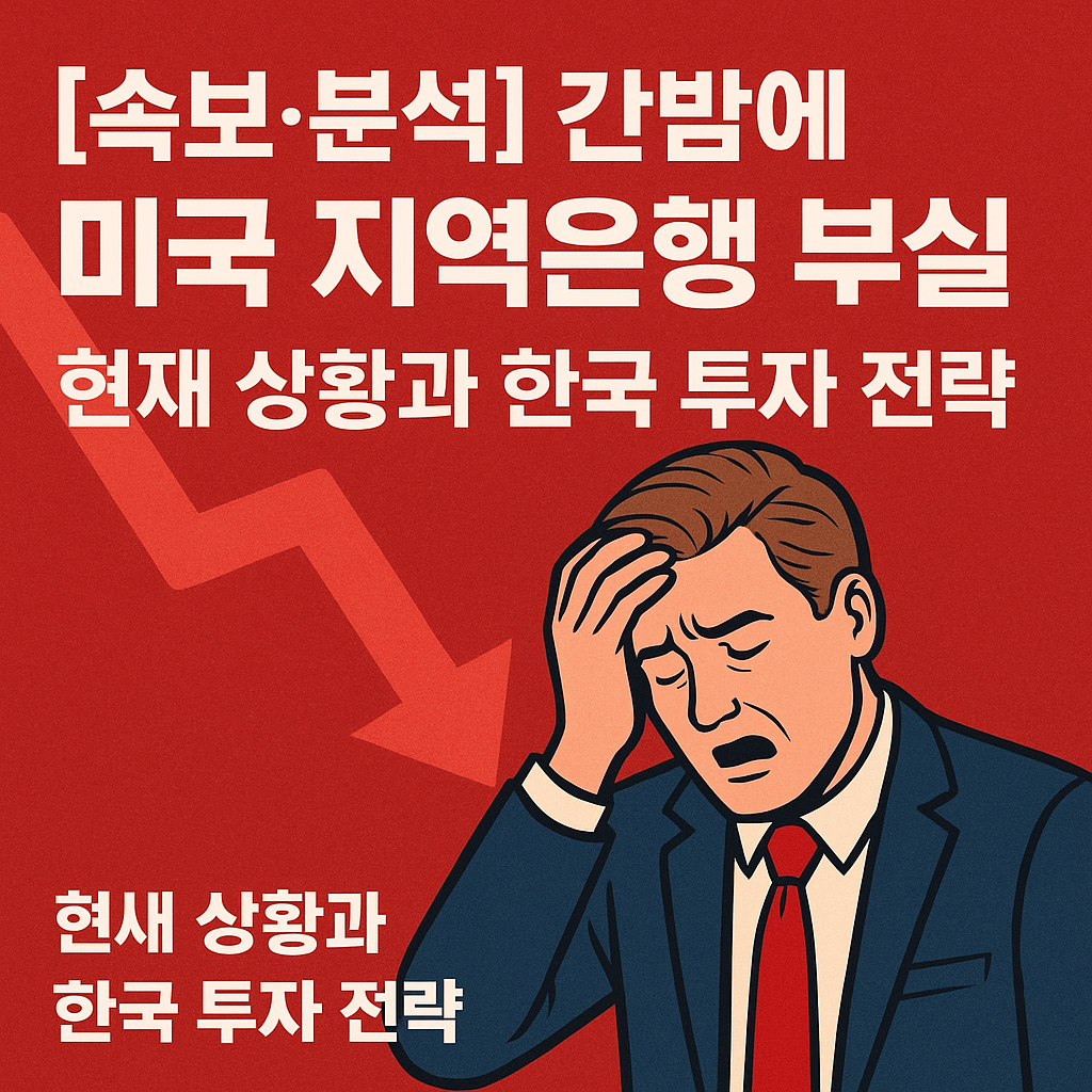 [속보&middot;분석] 간밤에 미국 지역은행 부실 충격 &mdash; 현재 상황과 한국 투자 전략