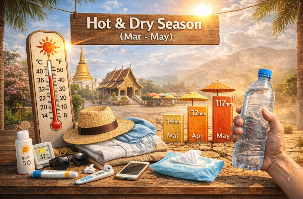 치앙마이 여행하기 좋은 계절 온도 날씨 옷차림 준비물 3월 주의사항