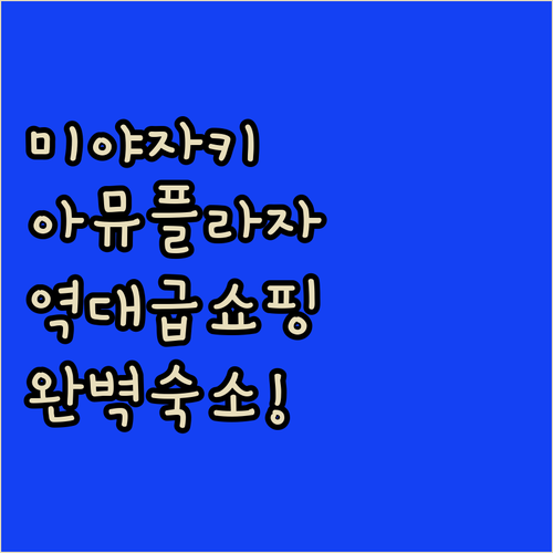 일본 미야자키 아뮤플라자 쇼핑 꿀팁 ..