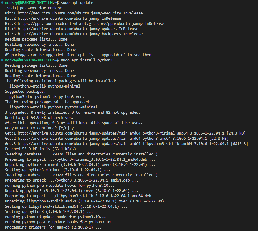ubuntu에 python3 설치 과정