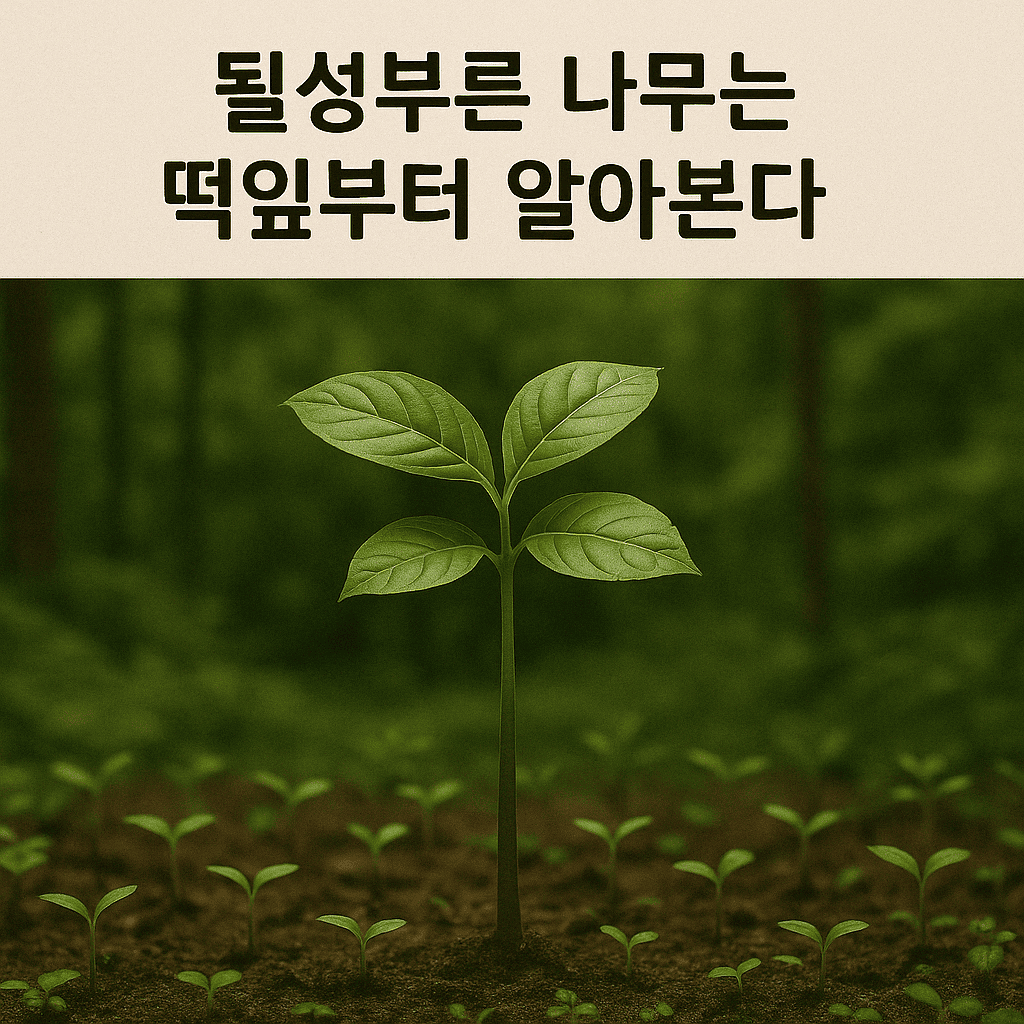 될성부른 나무는 떡잎부터 알아본다