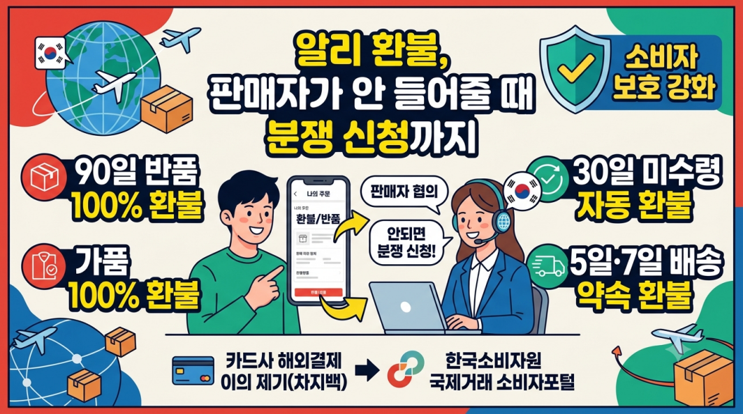 알리익스프레스 환불 상황별 해결 순서 정리표