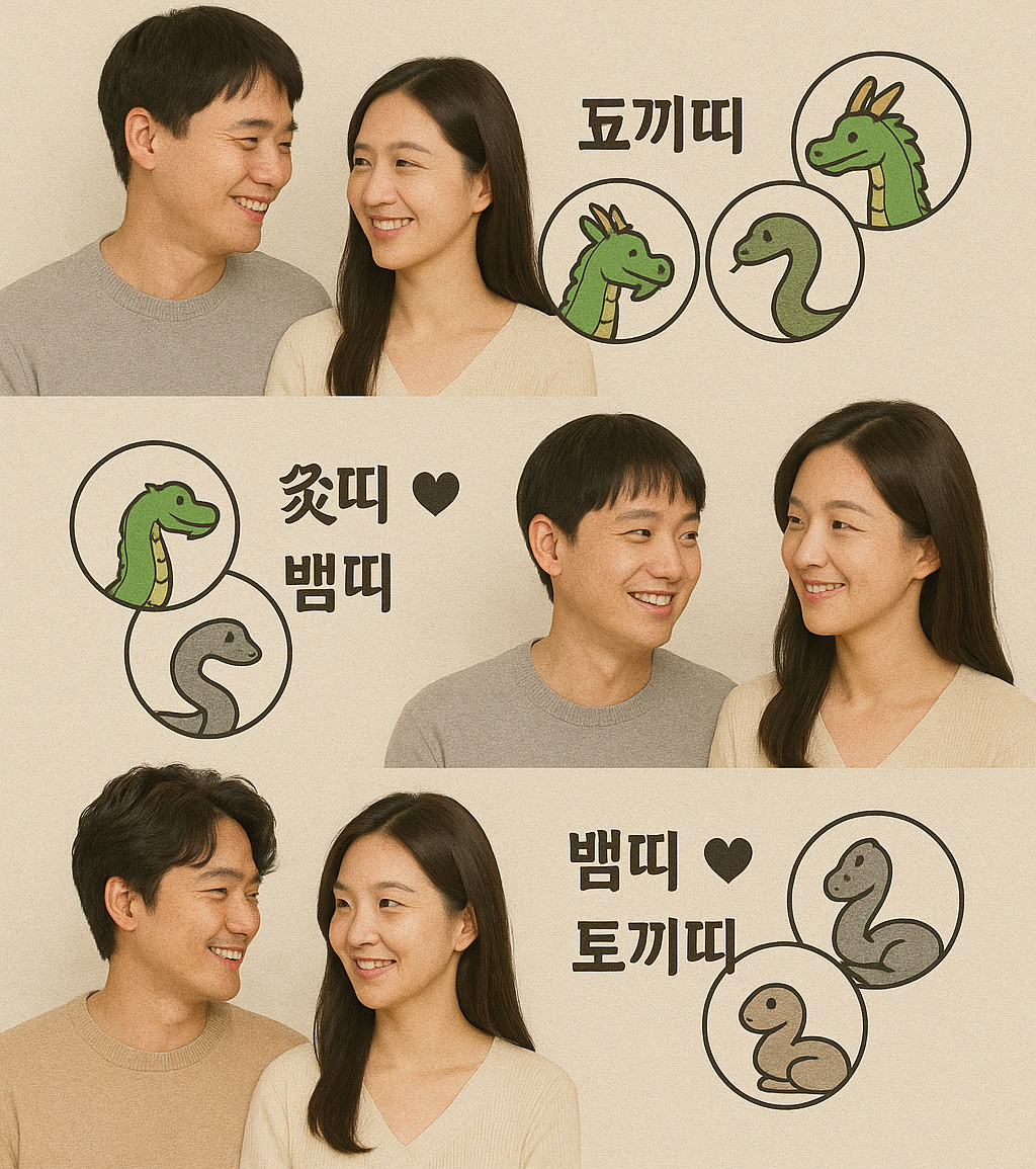 띠별 연애궁합 &amp; 결혼궁합 &ndash; 토끼띠&middot;용띠&middot;뱀띠 편