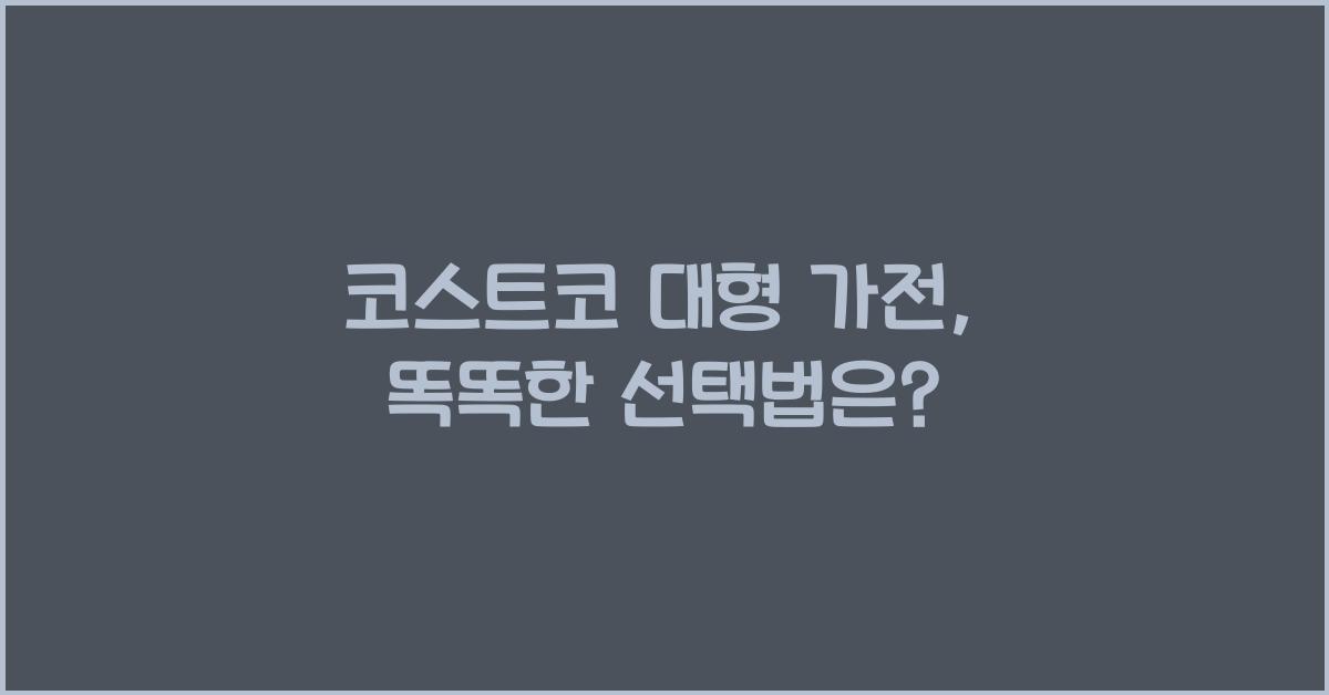 코스트코 대형 가전