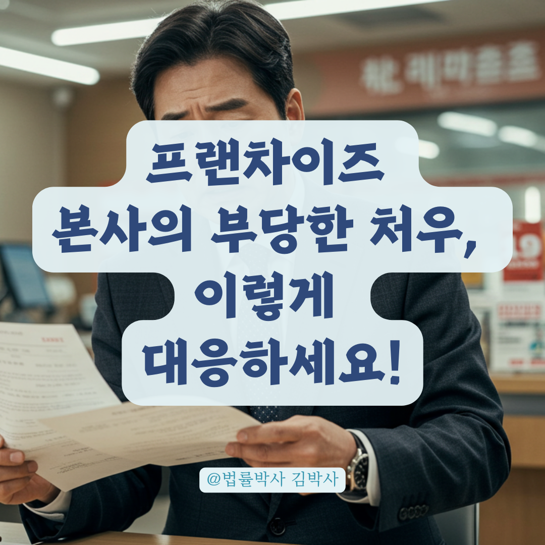 가맹점 사장에게 부당한 일 당했다면? 본사 민원과 법적 대응 방법 정리.