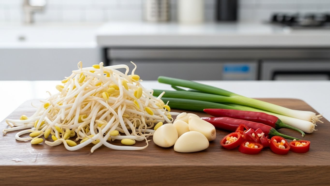 콩나물국 조리 준비과정