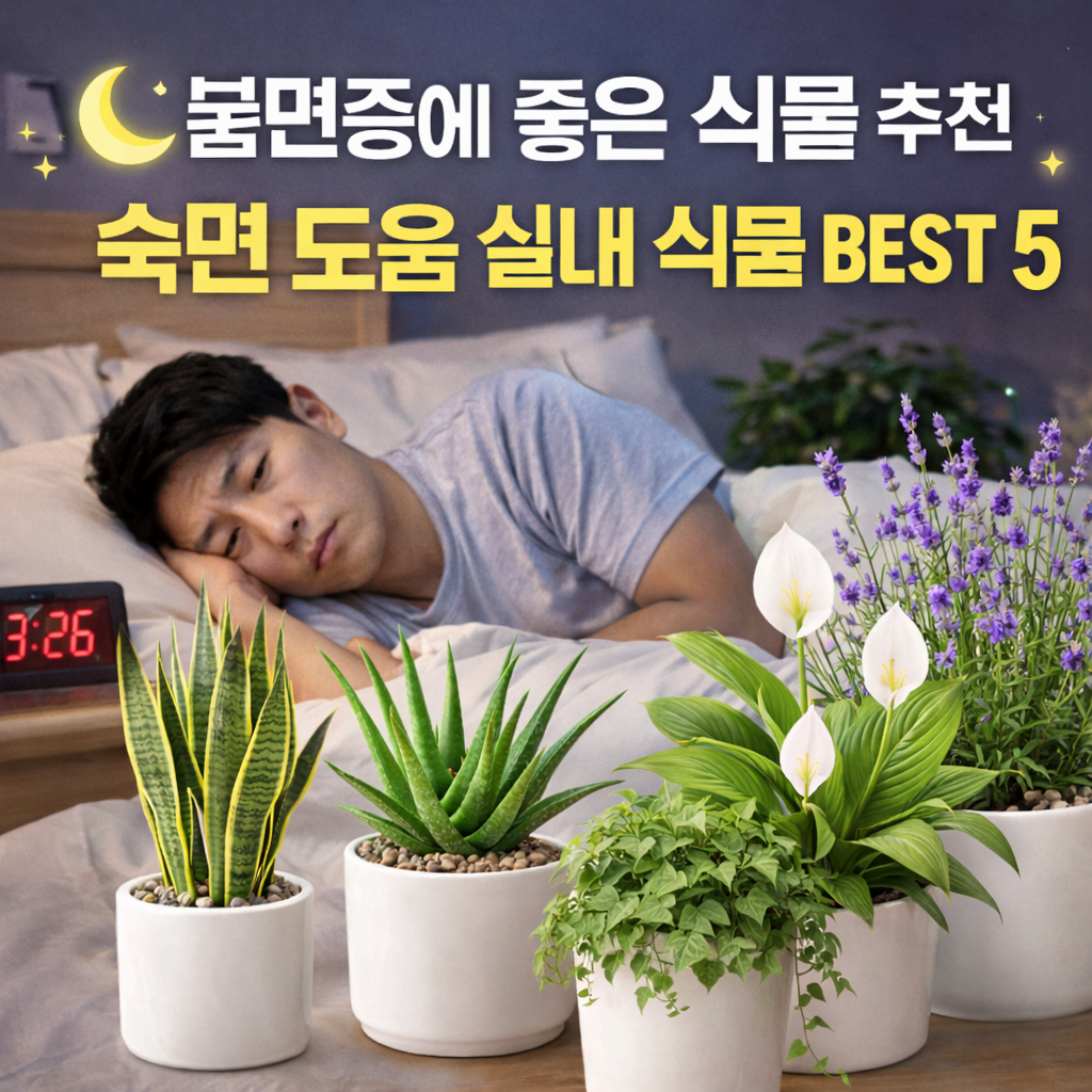 불면증에 좋은 식물 추천! 숙면에 도움 되는 실내 식물 BEST 5