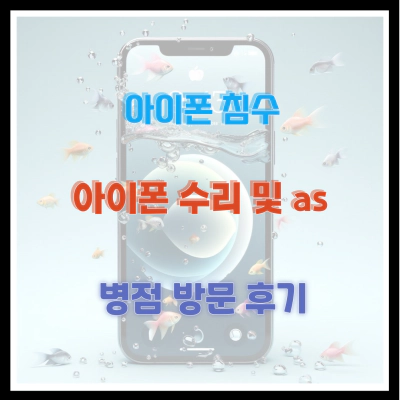 아이폰 침수 후 아이폰 수리 및 as 병점 방문 후기
