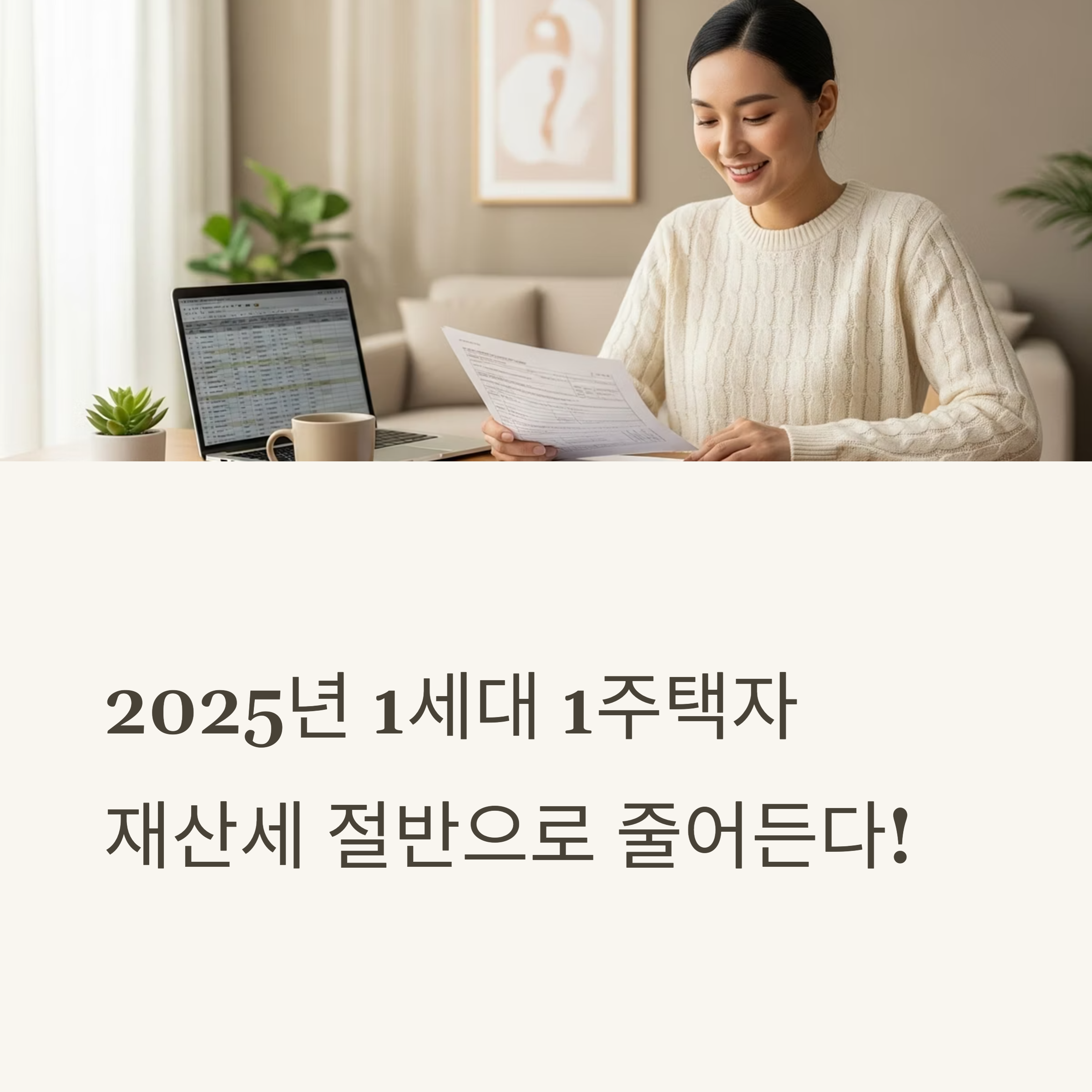 2025년 1세대 1주택자 재산세 절반으로 줄어든다!