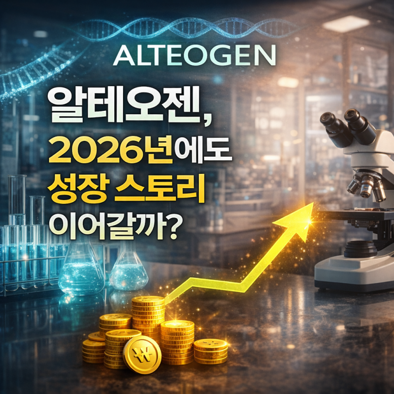 알테오젠 2026년 성장 스토리 이어질까 바이오 주식