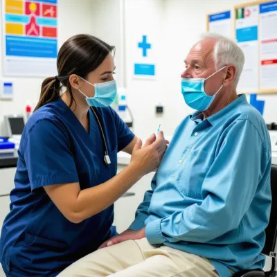 남성 어르신 독감 접종