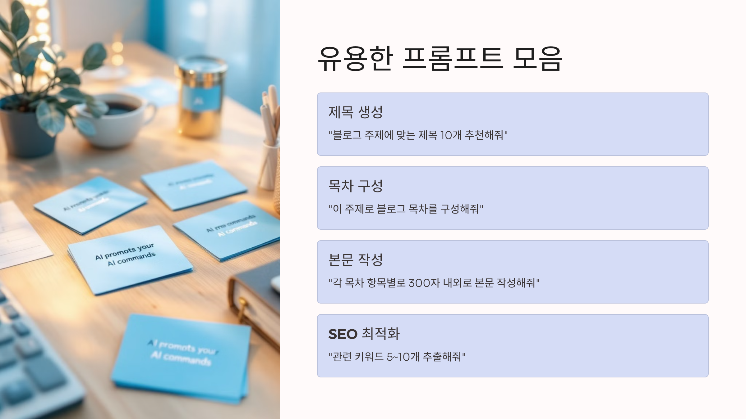 chatGPT 블로그 작성 추천 프롬프트