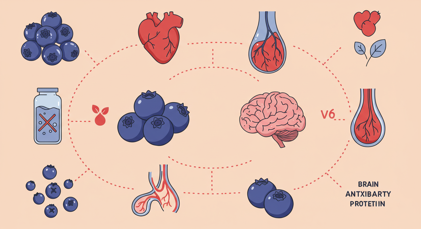 블루베리가 신체에 끼지는 영향 맵