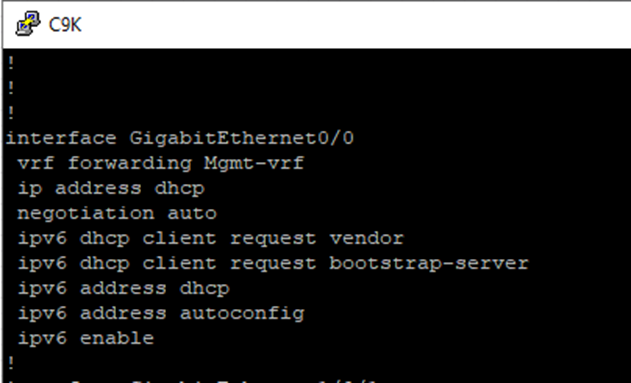 Console Configuration