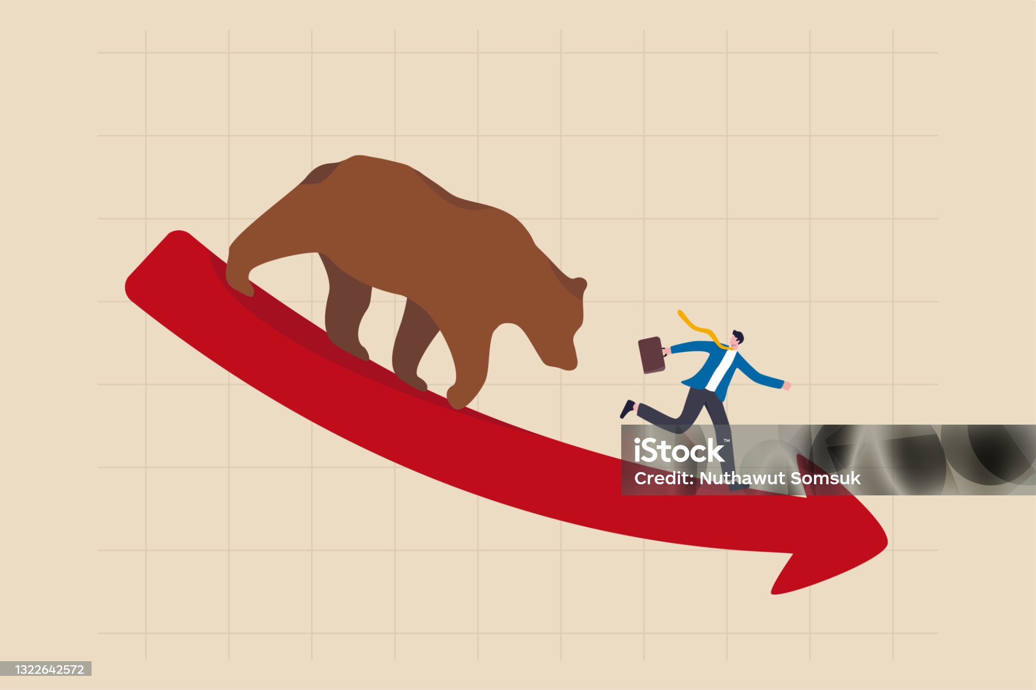 베어마켓 사진과 데드 캣 바운스 사진