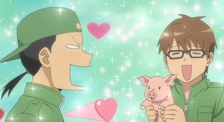 은수저 애니메이션 돼지키우기 장면