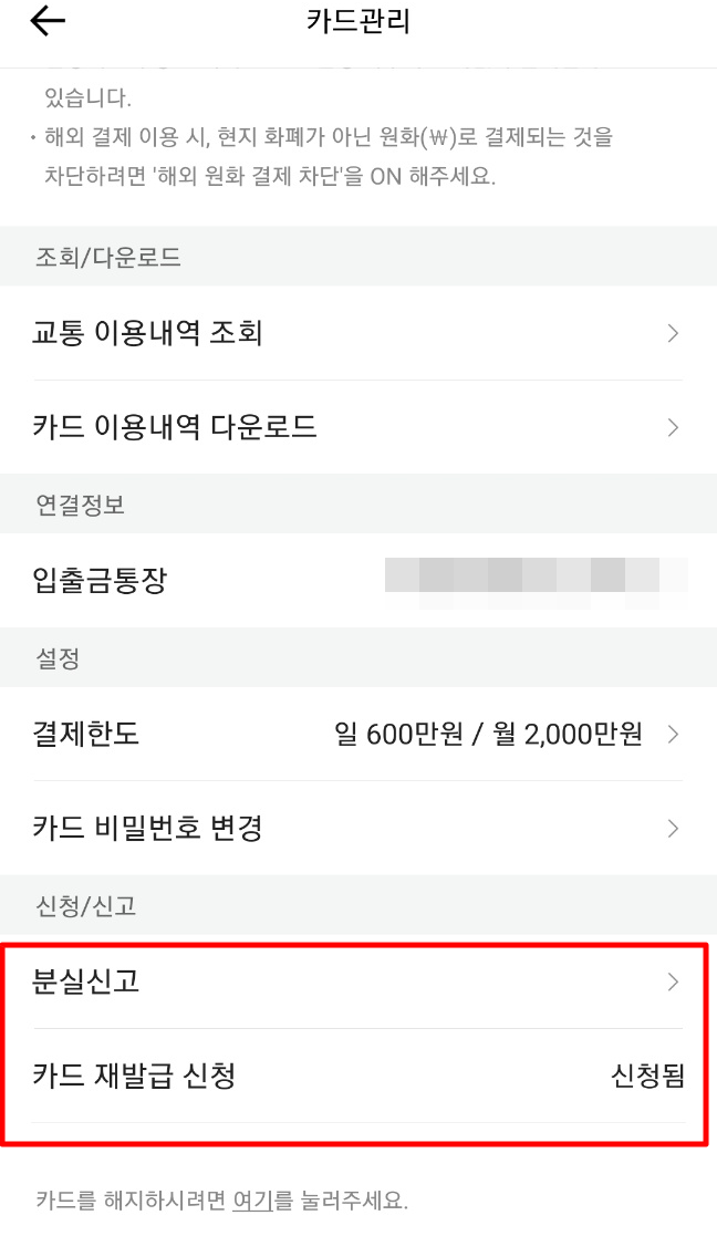 카뱅-체크카드-분실3