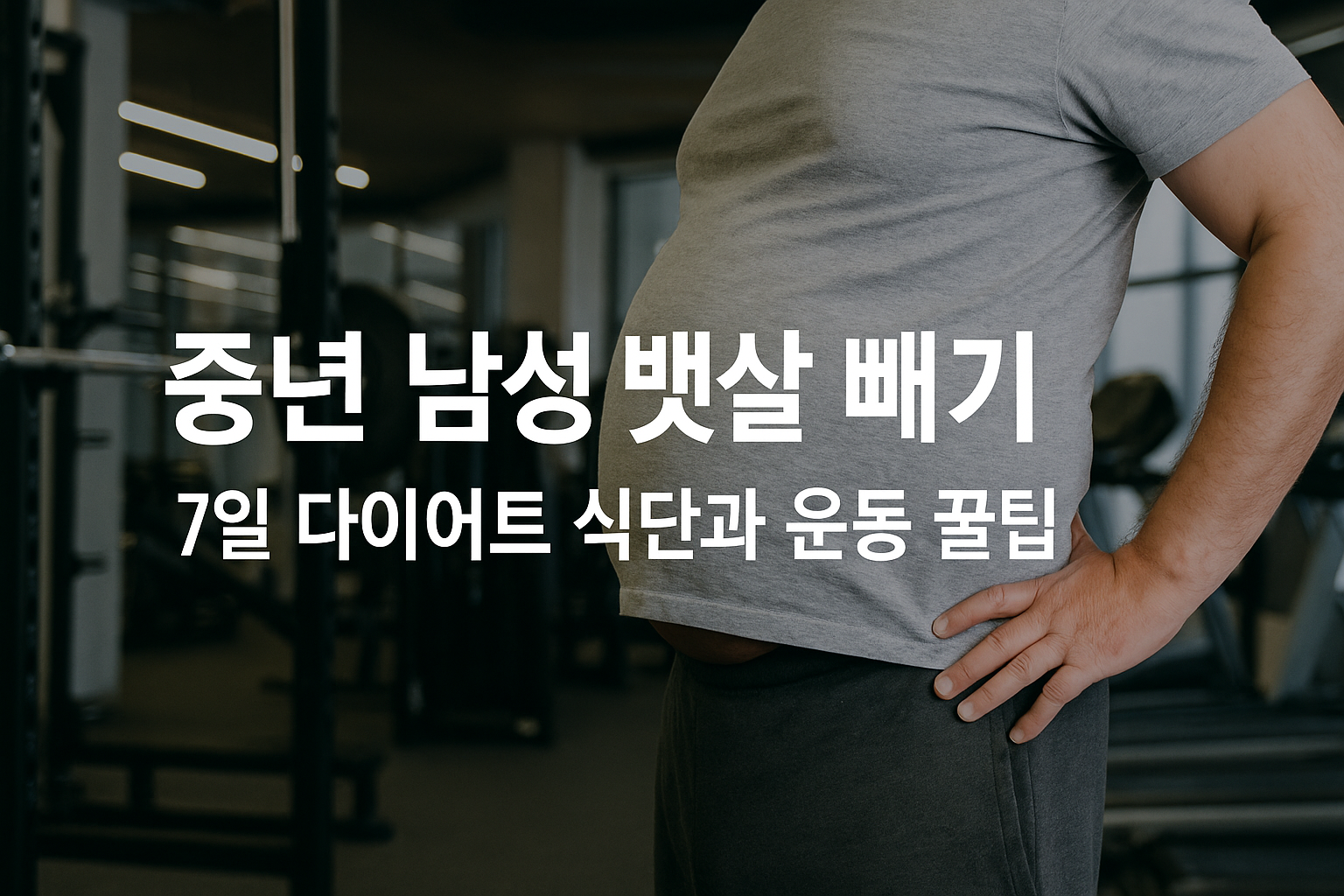 중년 남성 뱃살 빼기