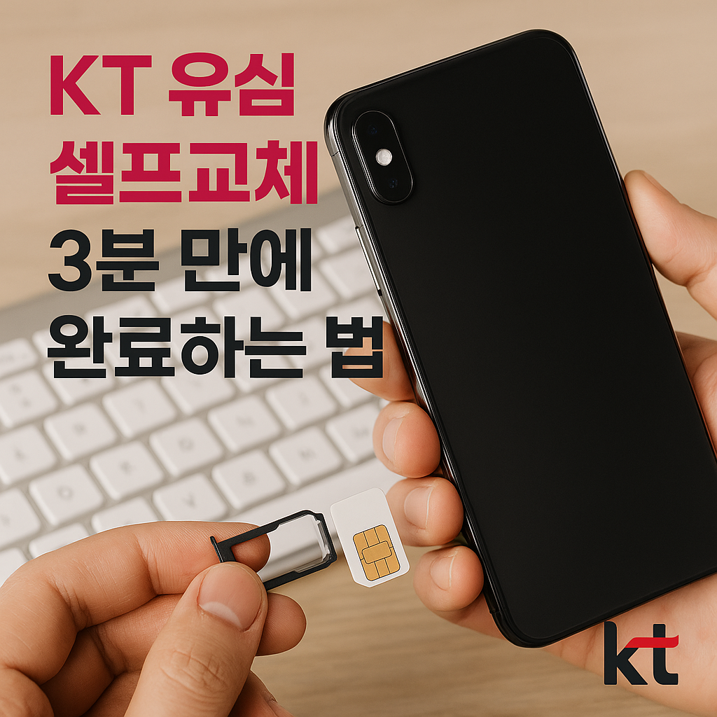 KT 유심 3분만에 간단하게 교체하는 방법