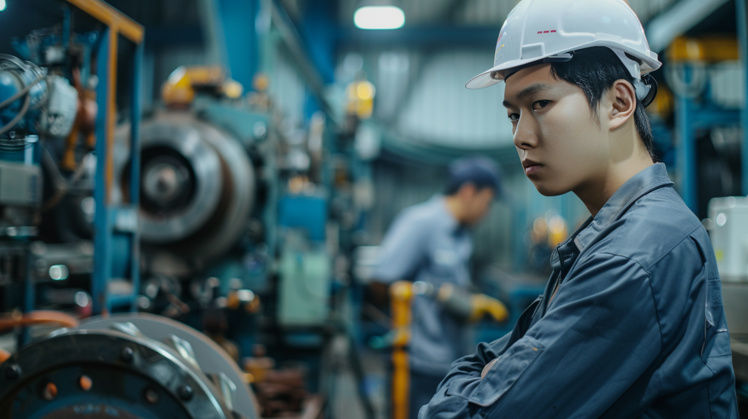 무경험자가 위험 작업을 맡는 상황 사진