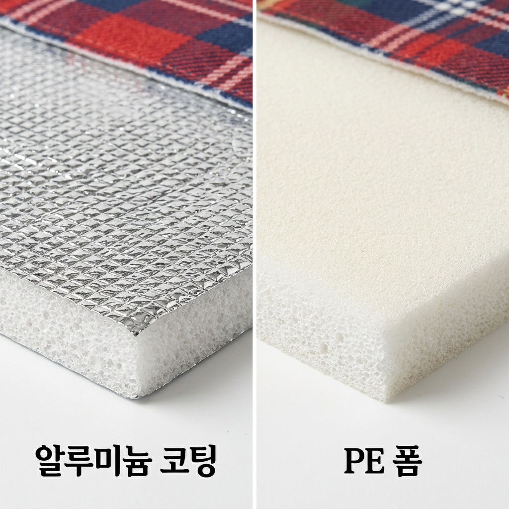 피크닉매트 고르는법 안감 소재 비교