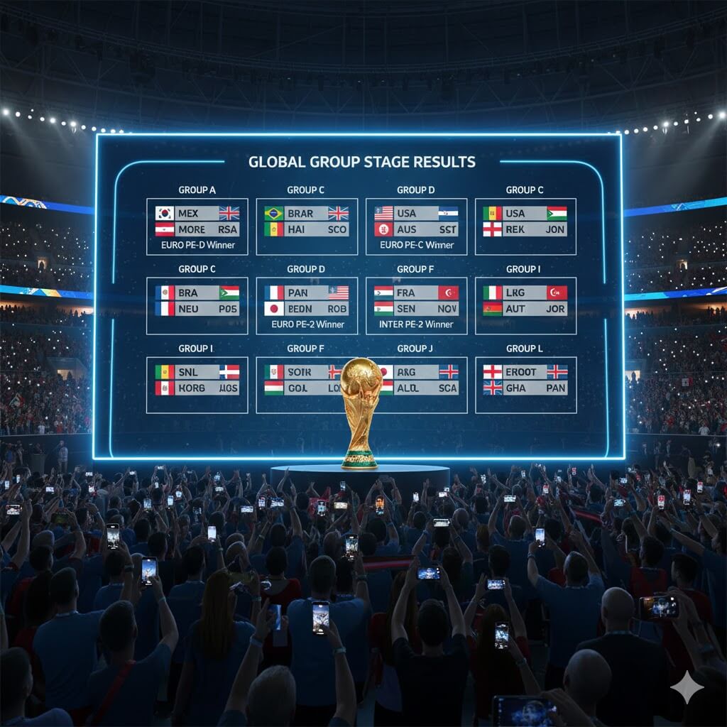 2026 FIFA 북중미 월드컵 전체 조 편성 결과