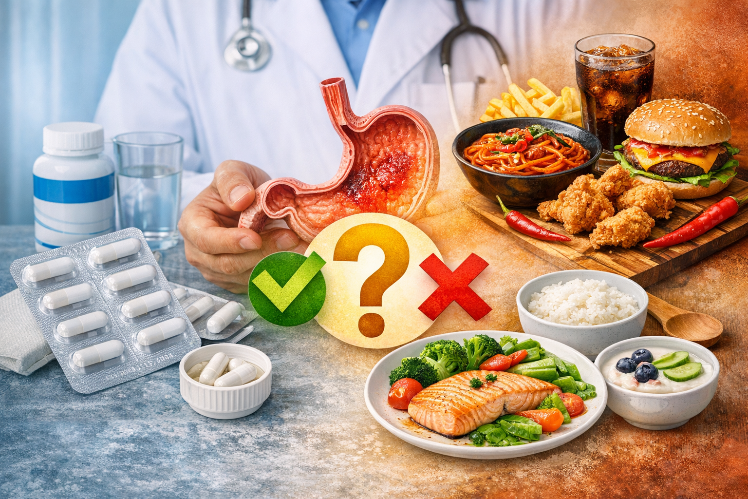 위염 약 복용 시 음식궁합