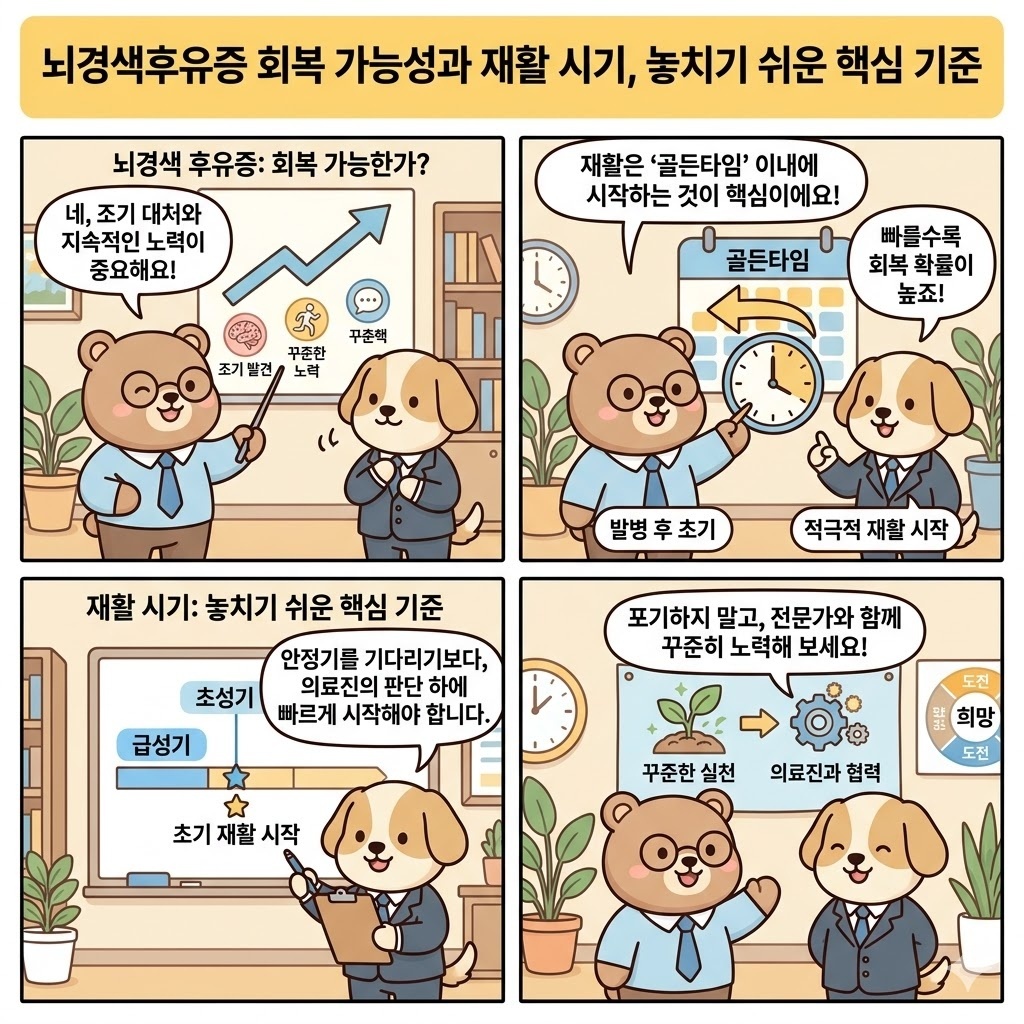 뇌경색후유증 회복 가능성과 재활 시기, 놓치기 쉬운 핵심 기준