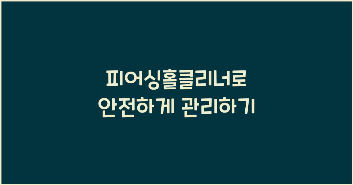 피어싱홀클리너