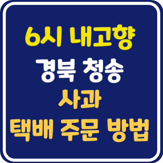 6시 내고향 청송 사과 택배 주문 방법