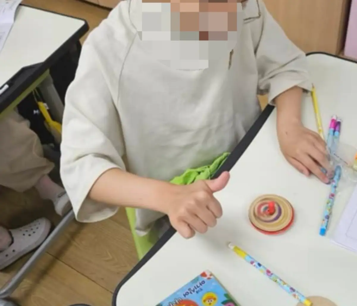 초등과학실험 착시팽이 만들기