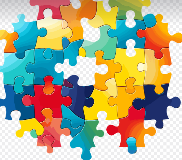 여러 색상의 퍼즐 사진