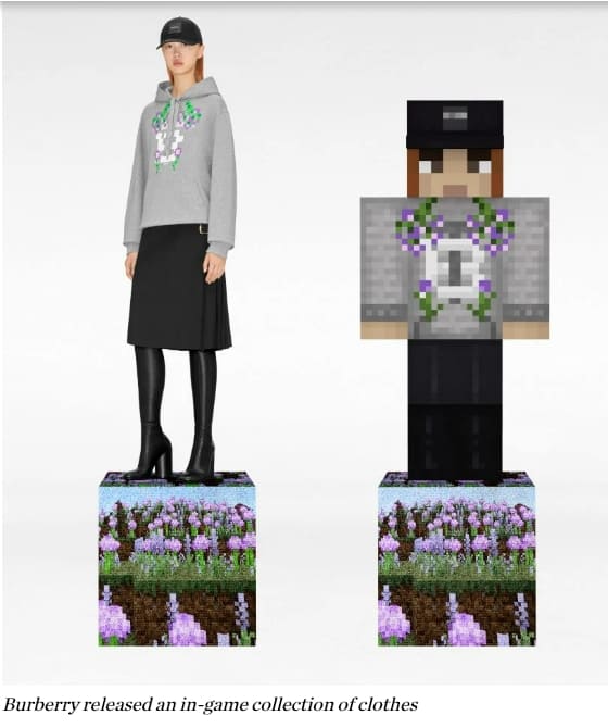버버리, 비디오 게임 마인크래프트로 디지털 의류 출시 VIDEO: Burberry releases digital clothing collection "for the modern explorer" in video game Minecraft