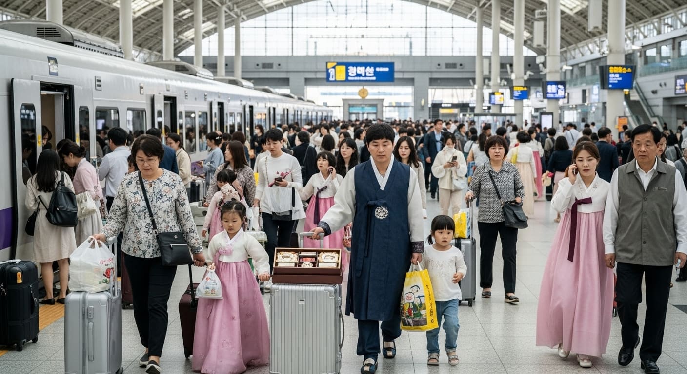 추석 연휴 운행되는 SRT 열차 출발 장면