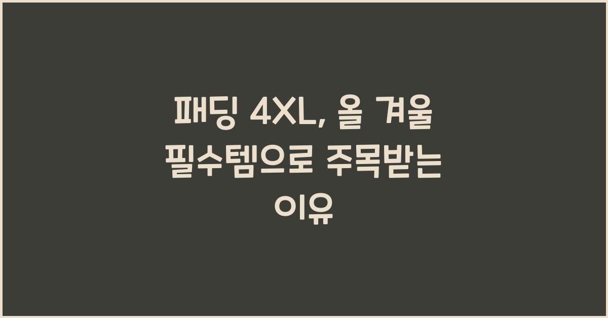 패딩 4xl