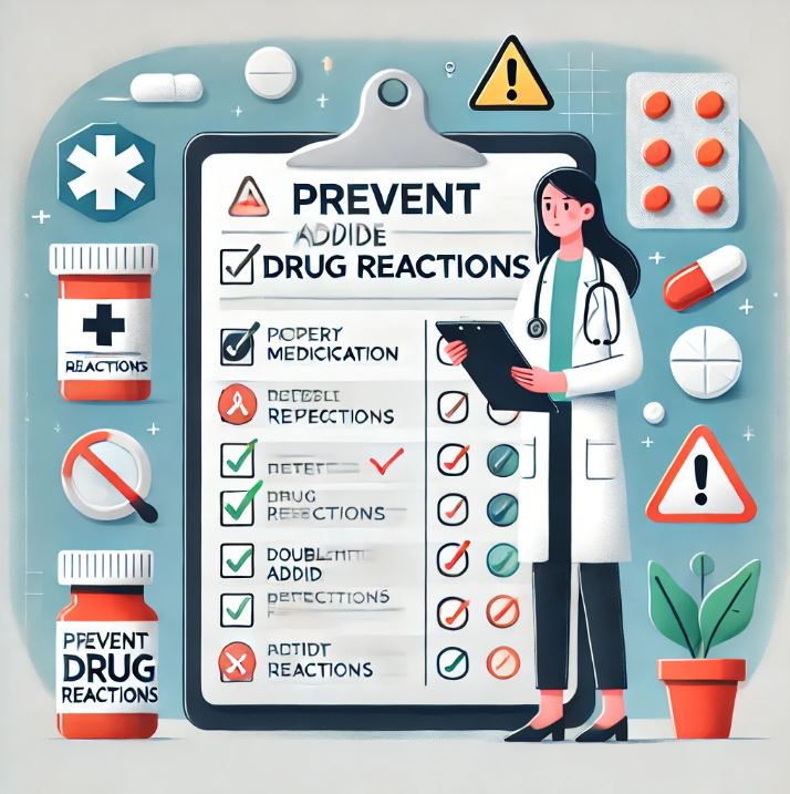 약물부작용 방지 포스터